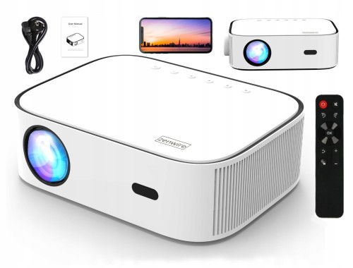 Projektor LED Projektor 4K Full HD 17400lm 580ansi 6000:1 220'' WiFi Airplay Miracast Bluetooth 5.1 Zenwire Yg550 - zdjęcie 1