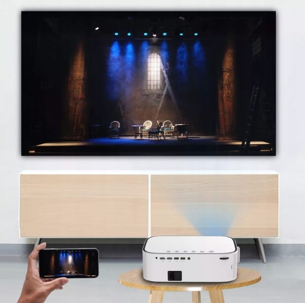 Projektor LED Projektor 4K Full HD 17400lm 580ansi 6000:1 220'' WiFi Airplay Miracast Bluetooth 5.1 Zenwire Yg550 - zdjęcie 2