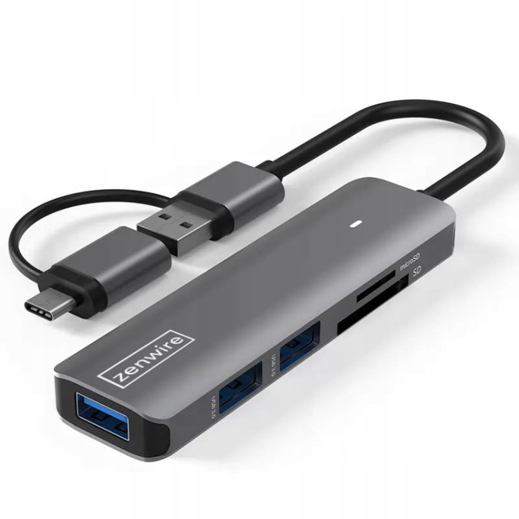 HUB USB-C 7W1 Zenwire BS-HC502 - zdjęcie 6