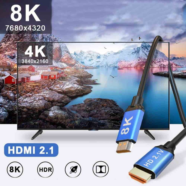 KABEL HDMI 2.1 8K 4K 120Hz ZENWIRE ULTRA HD 1M - zdjęcie 4