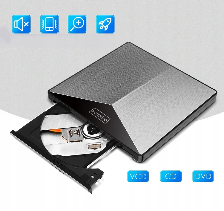 Zewnętrzny Napęd Przenośny ODTWARZACZ PŁYT DVD CD Zenwire SY881 - zdjęcie 9