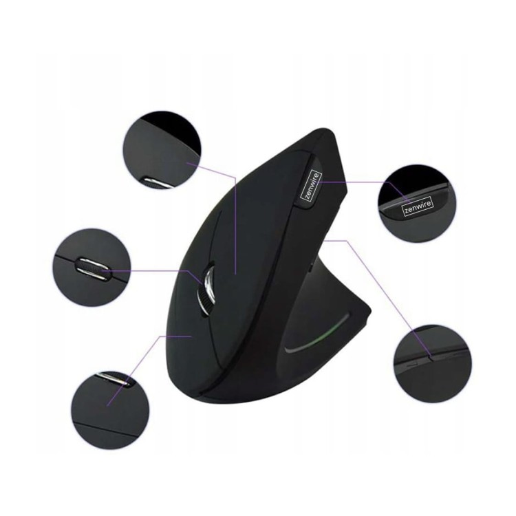 YSZ Pionowa Wertykalna Myszka Bezprzewodowa Ergonomiczna Zenwire X7 - zdjęcie 10