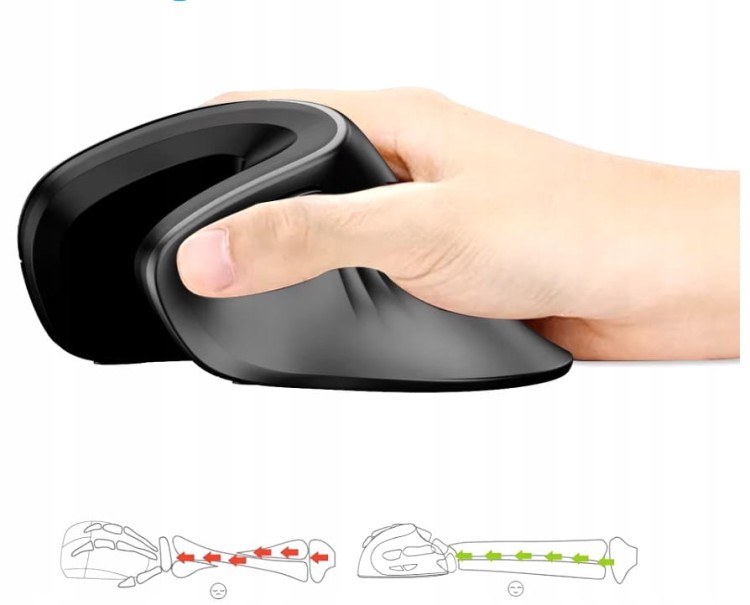 Myszka Bezprzewodowa Mysz Pionowa Wertykalna do Komputera Laptopa Komputera Zenwire WL-159 - zdjęcie 4