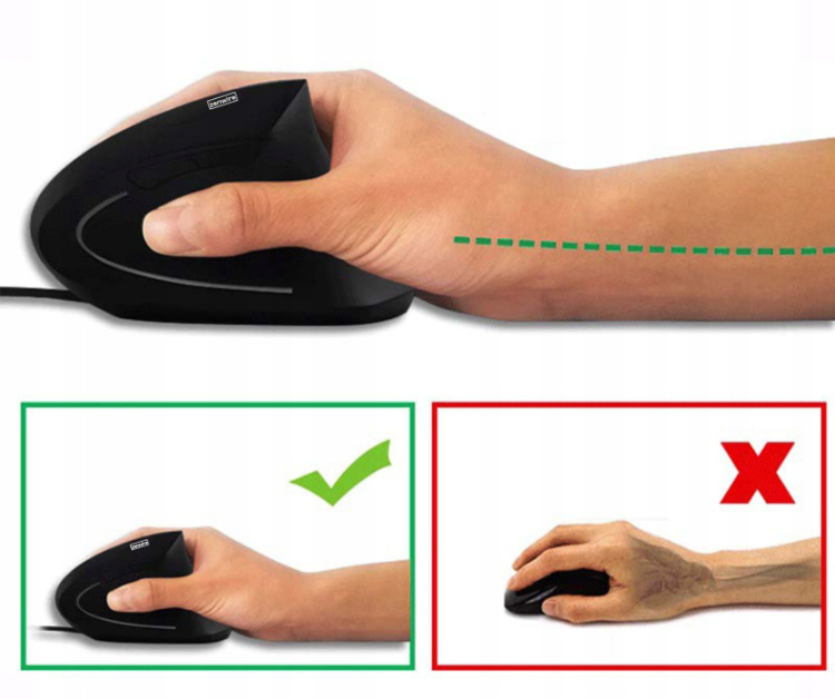 MYSZKA Pionowa Wertykalna Ergonomiczna Przewodowa Zenwire X5 - zdjęcie 3