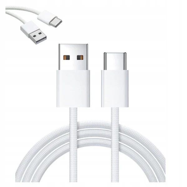 Kabel USB-A to USB-C Cable 2m Braided cable white ZC-17 - zdjęcie 1
