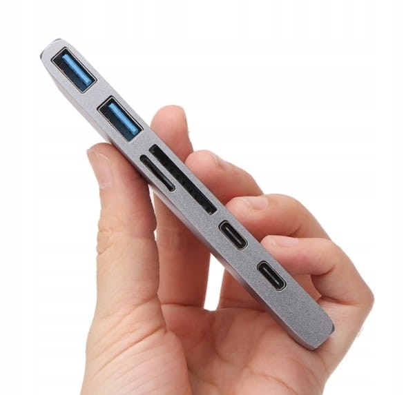 Adapter 7w1 HUB USB-C HDMI 4K SD Thunderbolt 3.0 USB 3.0 do Macbook Pro Air M1 M2 M3 Zenwire BYL-2011N - zdjęcie 6